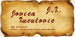 Jovica Kuculović vizit kartica
